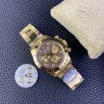 Rolex Daytona 116508 Yellow Gold Black Mother Of Pearl Dial 40MM Mens Replica Watch - Image 8