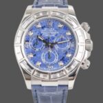 Rolex Daytona 116589BR Sodalite Dial Baguette Diamond Bezel 40mm Mens Replica Watch