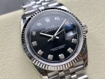 Rolex Datejust 126234 Fluted Bezel Black Diamond Dial 36MM Unisex Replica Watch - Image 4