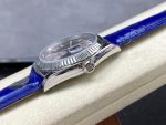 Rolex Day Date 36 White Gold Silver Dial 118139 0097 Blue Leather Strap - Image 7