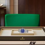 Rolex Day-Date 118389 Diamond Bezel Blue Dial 36MM Unisex Replica Watch - Image 4