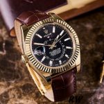 Rolex Sky-Dweller 326138 Black Dial Yellow Gold 42MM Mens Replica Watch - Image 2