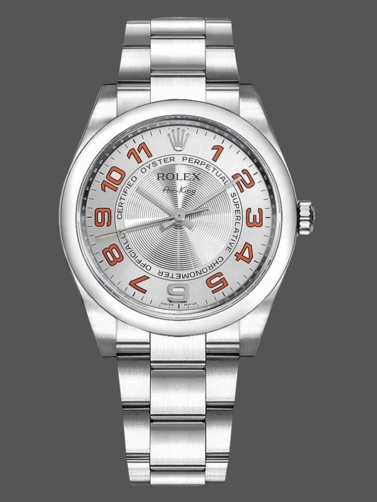 9D760870-6B3C-87AC-520D-0925A935C240 Rolex Oyster Perpetual Air-King 114200 Concentric Silver Dial 34mm Unisex Replica watch - Image 1