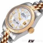 Rolex Datejust 179173 Mother Of Pearl White Dial 26MM Lady Replica Watch - Image 4