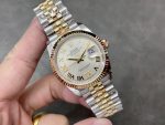 Rolex Datejust 36MM 126233 0031 Silver Roman Numeral Dial Fluted Bezel Unisex Replica Watch - Image 9