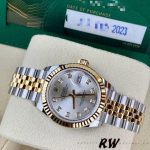 Rolex Datejust 279173 Silver Diamond Dial Fluted Bezel 28mm Lady Replica Watch - Image 4