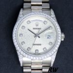 Rolex Day-Date 118389 Silver Jubilee Diamond Dial 36MM Unisex Replica Watch - Image 2