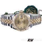 Rolex Datejust 279173 Champagne Roman Numeral Dial Fluted Bezel 28mm Lady Replica Watch - Image 5
