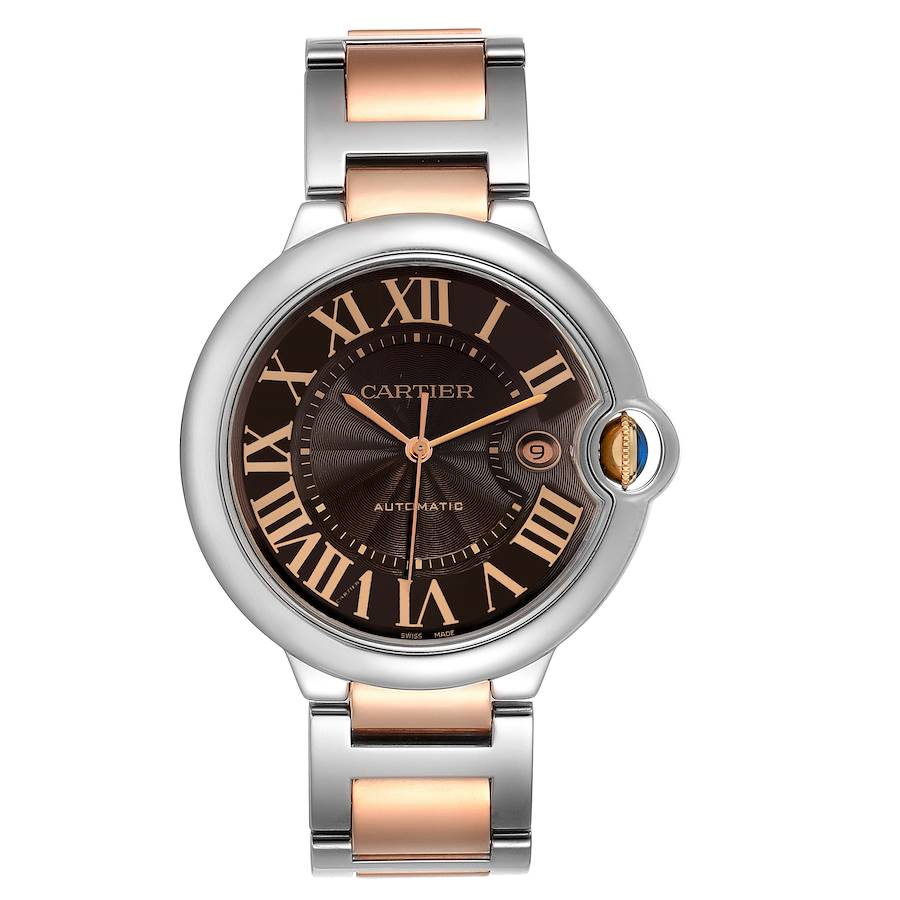 A11A86E1-67DE-1520-71B1-0FEE5F6C66E6 CARTIER BALLON BLEU Rose Gold Mix Chocolate 42mm - Image 1