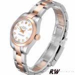 Rolex Datejust 179161 Stainless Steel and Everose Gold White Diamond Dial 26MM Lady Replica Watch - Image 3