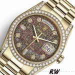Rolex Day-Date 118388 Mother of Pearl Jubilee Diamond Dial 36mm Unisex Replica Watch - Image 3