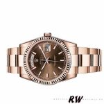 Rolex Day-Date 118235 Fluted Bezel Chocolate Dial 36mm Unisex Replica Watch - Image 5