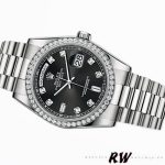 Rolex Day Date 118346 Black Diamonds Dial 36mm Unisex Replica Watch - Image 4