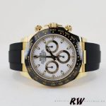 Rolex Cosmograph Daytona 116518LN White Dial Black Rubber Strap 40mm Mens Replica Watch - Image 14
