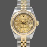 Rolex Datejust 179163 Champagne Jubilee Diamond Dial Domed Dezel 26MM Lady Replica Watch