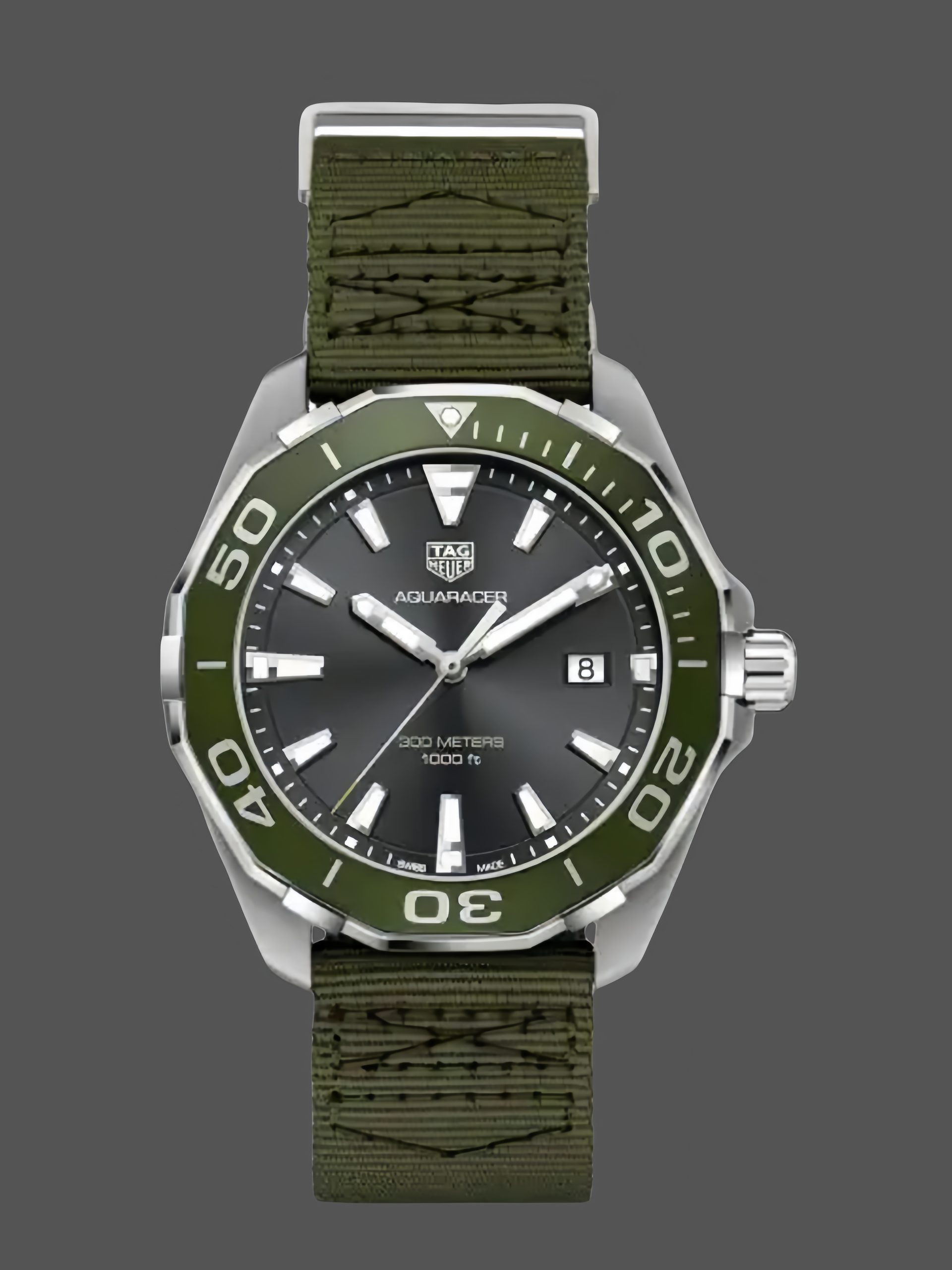 A36112F7-0153-9C8C-6ED3-2D7F4A69FE27 Tag Heuer Aquaracer Grey Dial Men's Watch WAY101L.FC8222 Quartz 43mm - Image 1