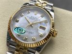 Rolex Datejust 126233 White MOP Diamond Dial Fluted Bezel 36MM Unisex Replica Watch - Image 9