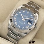 Rolex Datejust 126334 0025 Fluted Bezel Blue Roman Numeral Dial 41MM Mens Replica Watch - Image 13