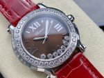Chopard Happy Sport Diamond Bezel Brown Quartz 278475-3037 - Image 13