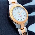Rolex Yacht-Master 168623 Steel Yellow Gold White Dial 35MM Unisex Replica Watch - Image 3