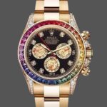 Rolex Daytona 116598 Yellow Gold Black Diamond Dial 40MM Mens Replica Watch
