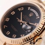 Rolex Day-Date 118235 Rose Gold Black Arabic Dial 36mm Unisex Replica Watch - Image 4