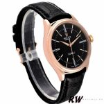 Rolex Cellini Time 50505 Black Leather Strap Black Dial 39mm Mens Replica Watch - Image 12