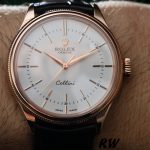 Rolex Cellini Time 50505 Black Leather Strap White Dial 39mm Mens Replica Watch - Image 2