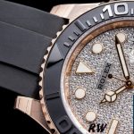 Rolex Yacht-Master II 126655 Diamond Pave Dial Rose Gold 40mm Mens Replica Watch - Image 13