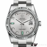 Rolex Day-Date 118239 Rhodium grey Dial white gold 36mm Unisex Replica Watch - Image 2
