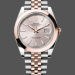 Rolex Datejust 41MM 126301 0010 Rose Gold Sundust Index Dial Mens Replica Watch