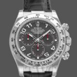 Rolex Cosmograph Daytona 116519 Gray dial Black Leather Strap 40mm Mens Replica Watch