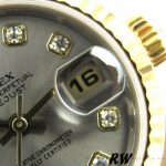 Rolex Datejust 179173 Gray Diamond Dial Fluted Bezel 26MM Lady Replica Watch - Image 4