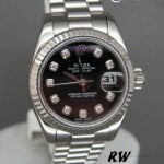 Rolex Datejust m178274 Black Diamond Dial Fluted Bezel 31MM Lady Replica Watch - Image 12