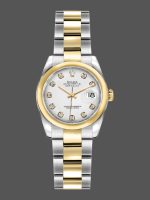Rolex Datejust 179163 White Diamond Dial Domed Dezel 26MM Lady Replica Watch