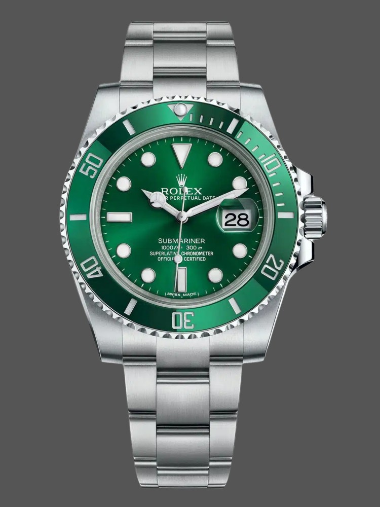 AAE1E123-95C9-815D-091D-3D45C02BA31A Rolex Submariner Date 116610LV Stainless Steel Oyster 40MM Green Dial Mens Replica Watch - Image 1