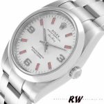 Rolex Oyster Perpetual Air-King 114200 Silver Dial Pink Baton 34mm Unisex replica watch - Image 4