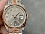 Rolex Datejust 36 18K Everose Gold Fluted Bezel 126231 0041 Unisex Watch - Image 3