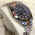 Rolex Datejust 126301 Rose Gold Slate Grey Fluted Motif Dial 41MM Mens Replica Watch - Image 2
