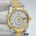 Rolex Sky-Dweller 326933 Stainless Steel Yellow Gold White Dial 42MM Mens Replica Watch - Image 2
