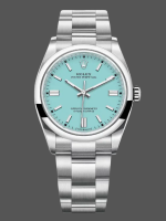 2024 Rolex Oyster Perpetual 126000 Stainless Steel Baby Blue Dial Replica Watch