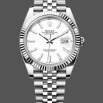 Rolex Datejust 41 Steel & White Gold White Dial Jubilee Bracelet M126334 0010 Men's Watch