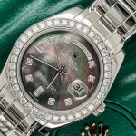 Rolex Day-Date 18946 Dark MOP Black Diamonds Dial Special Edition 39MM Mens Replica Watch - Image 2