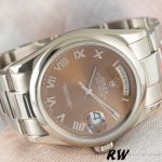Rolex Day-Date 118209 White Gold Copper Brown Dial 36mm Unisex Replica Watch - Image 3