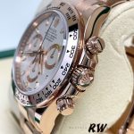 Rolex Cosmograph Daytona 116505 Oyster Bracelet Rose Ivory Dial 40mm Mens Replica Watch - Image 3
