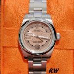 Rolex Oyster Perpetual 176200 Pink Maxi Arabic Dial 26MM Lady Replica Watch - Image 4