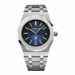 Audemars Piguet Royal Oak "Jumbo" Extra-Thin 16202ST "Blue Dial" Masterpiece Replica
