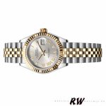 Rolex Datejust 279173 Silver Roman Numeral Dial Fluted Bezel 28mm Lady Replica Watch - Image 4
