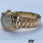 Rolex Datejust 179178 White Roman Dial Dial Yellow Gold 26MM Lady Replica Watch - Image 4