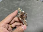 Rolex Datejust 28 Chocolate Index Steel & Rose Gold m279171 0017 - Image 7